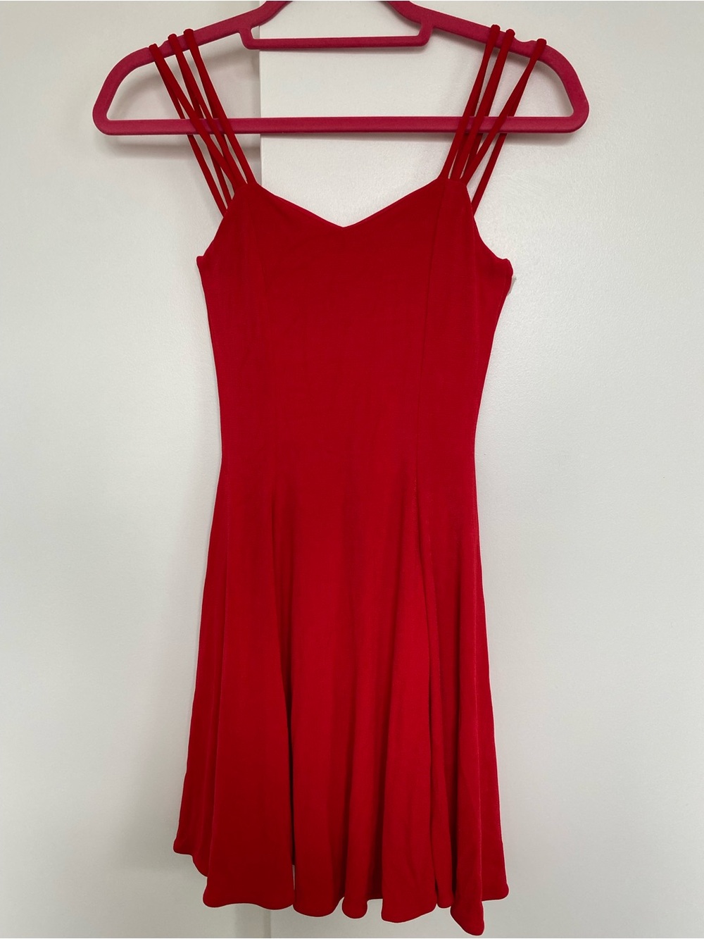 Y2K Red Fit-and-Flare Mini Dress
